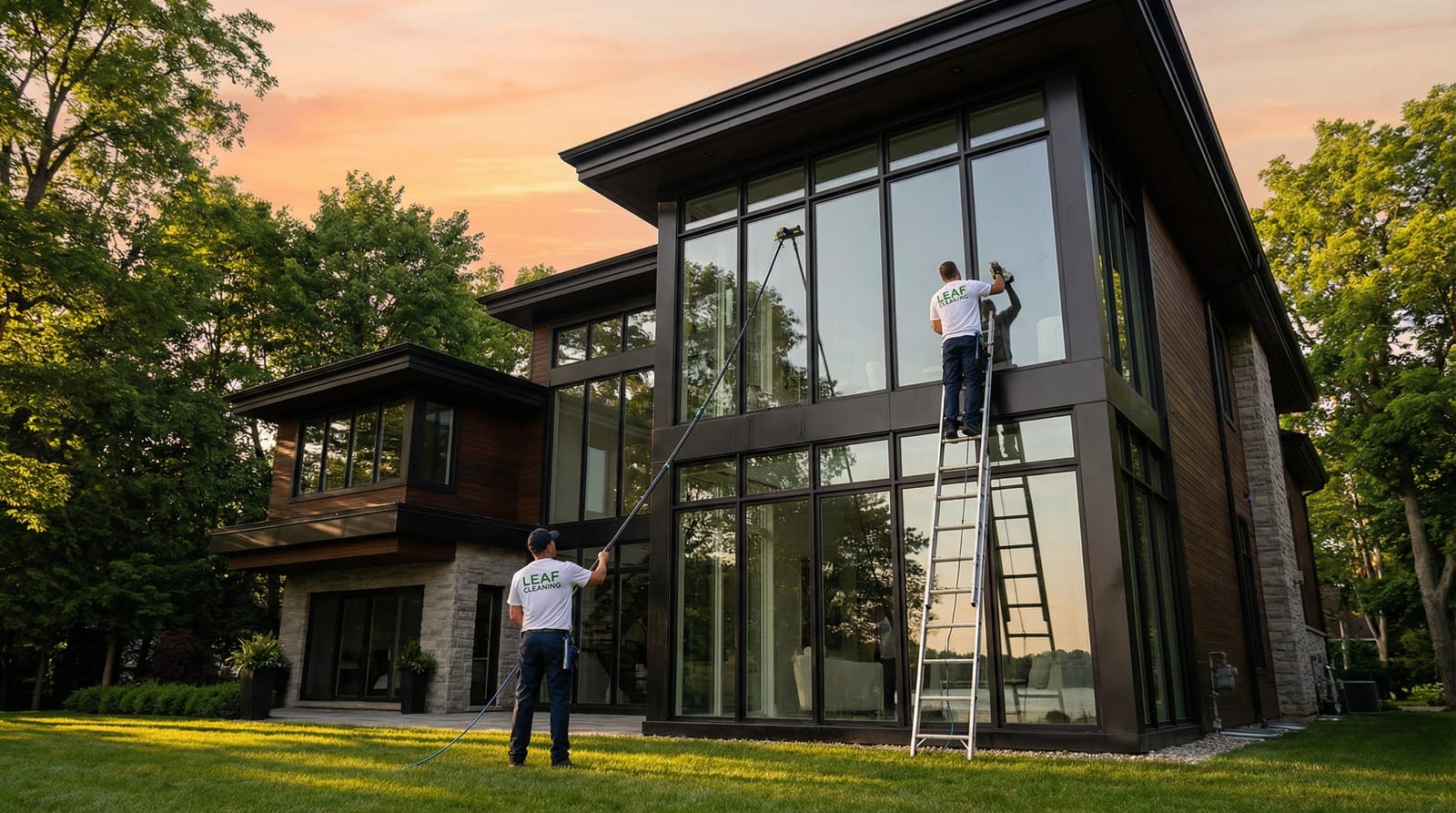 Leaf Cleaning team in action